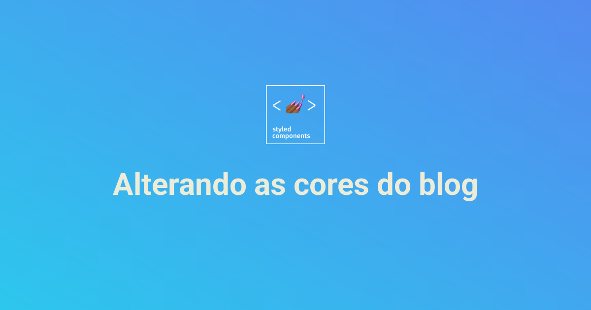 Alterando as cores do blog